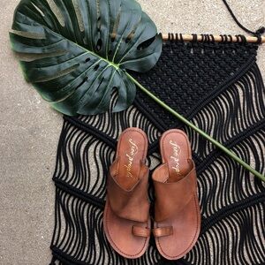 Free People Brown Slide Sandals Size 39